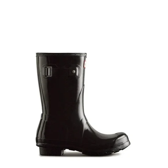 Hunter Women's Original Short Gloss Rain Boots Size 7 US Black - Picture 5 of 5